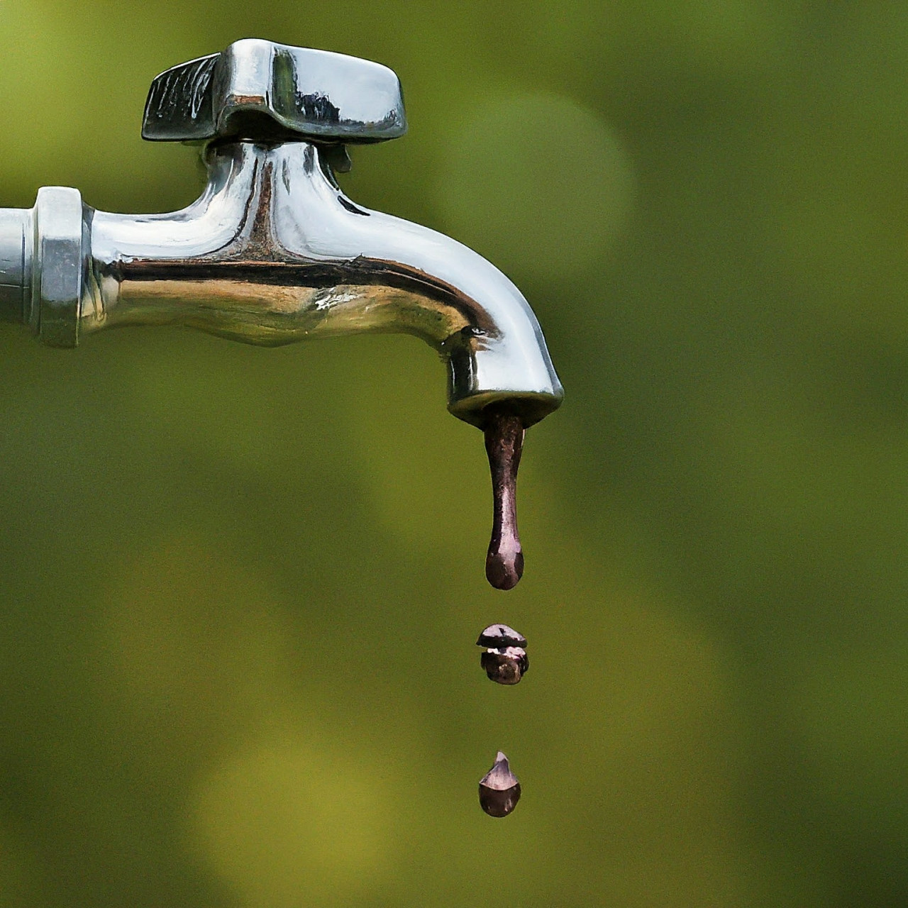A dripping faucet potentially indicating lead contamination