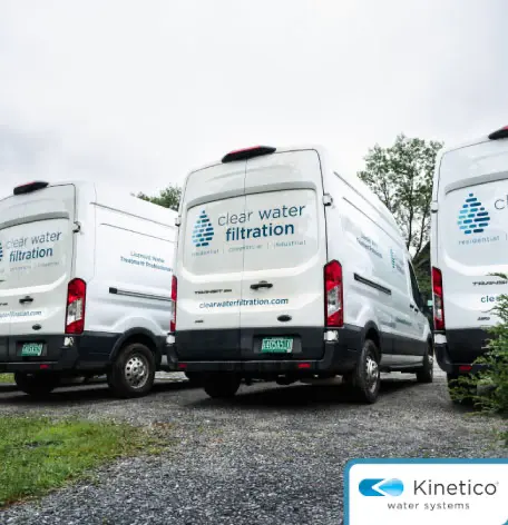 Clear Water Filtration service vans - Authorized Kinetico Dealer
